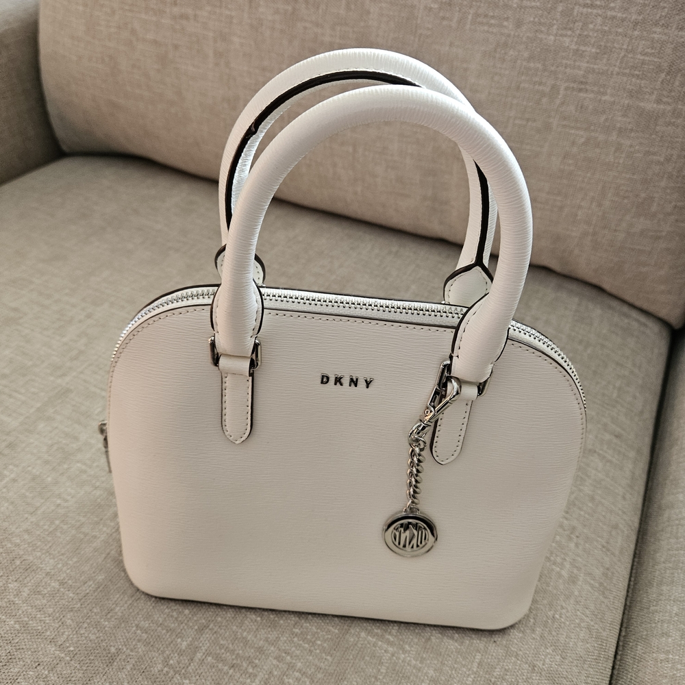 DKNY White Leather Handbag